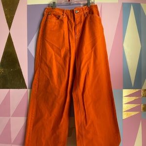 Hemmed Orange Dickies Carpenter Pants